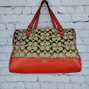 Coach Signature Kathryn Triple Zip Satchel